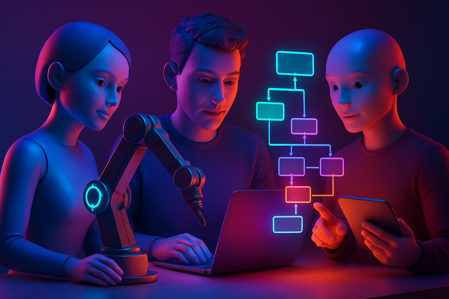 Interconnected workflows with digital AI agents optimizing business processes